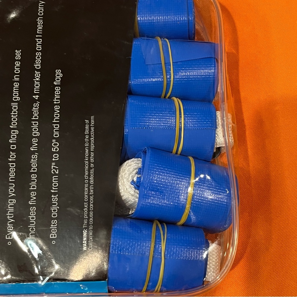 6/$25 Flag Football Game Set - Orange and Blue - Picture 4 of 8